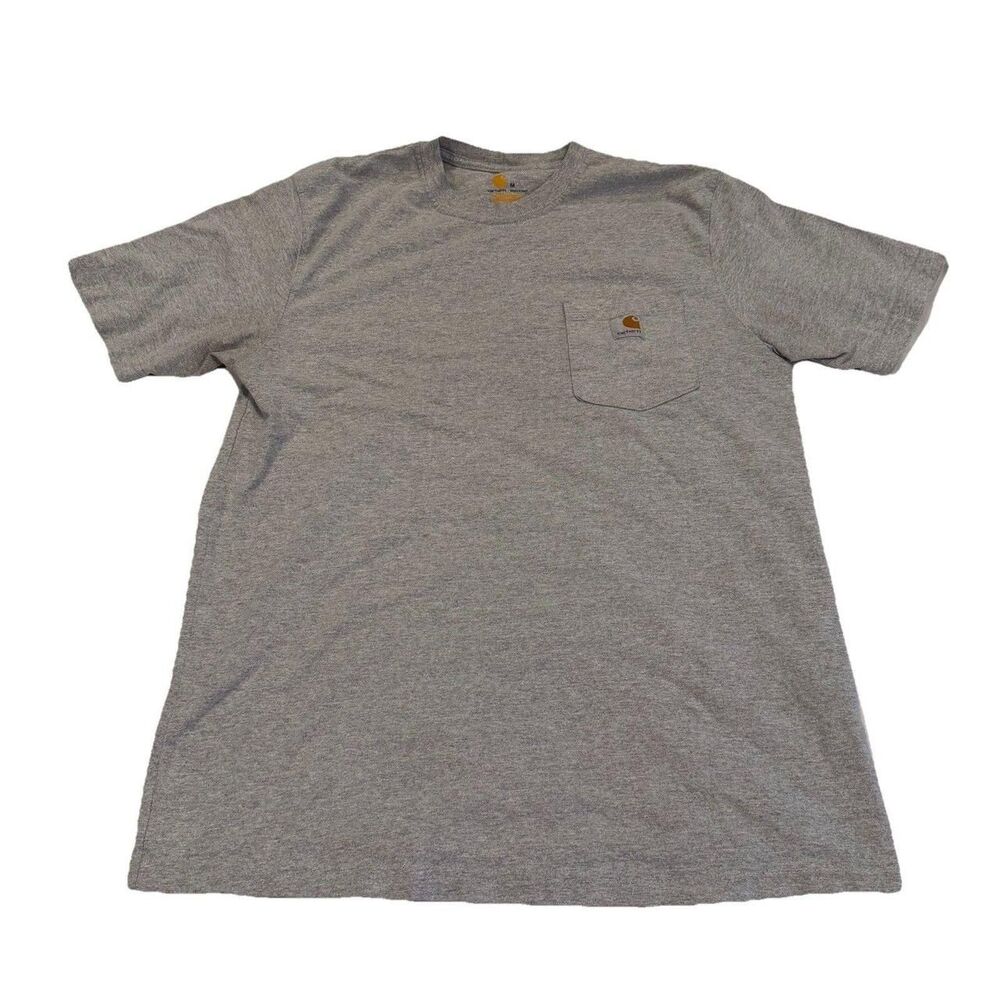 Mens Carhartt T-Shirt Workwear Short Sleeve Medium Original Fit Solid Gray